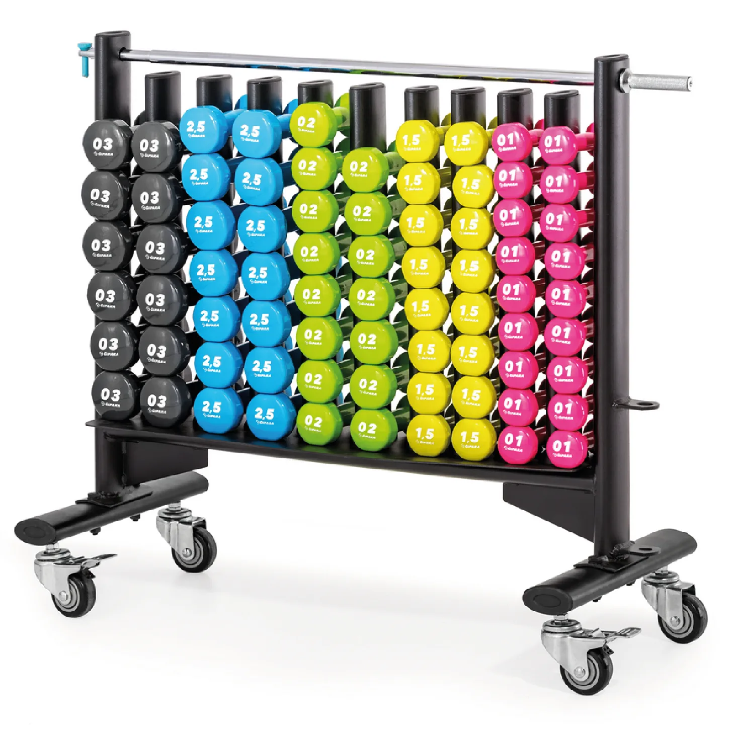 Vinyl dumbbell rack