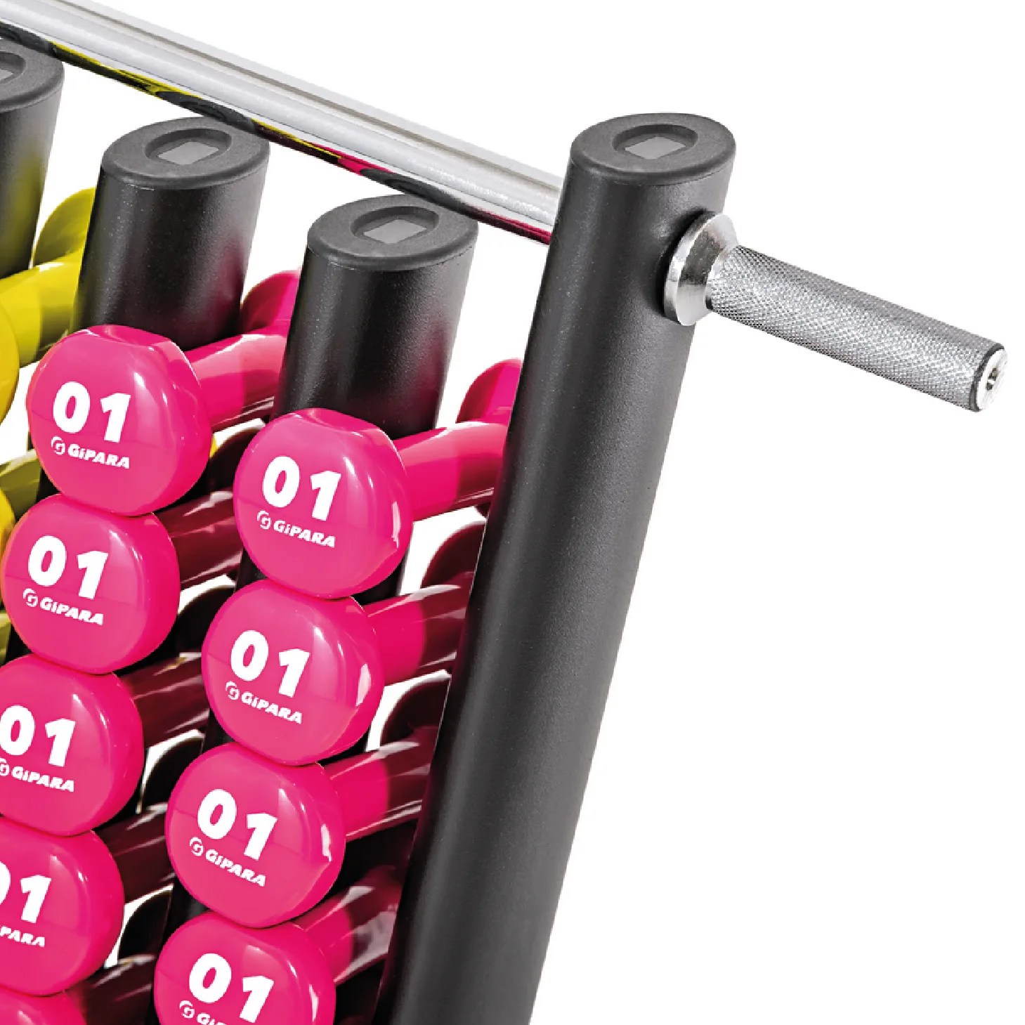 Vinyl dumbbell rack
